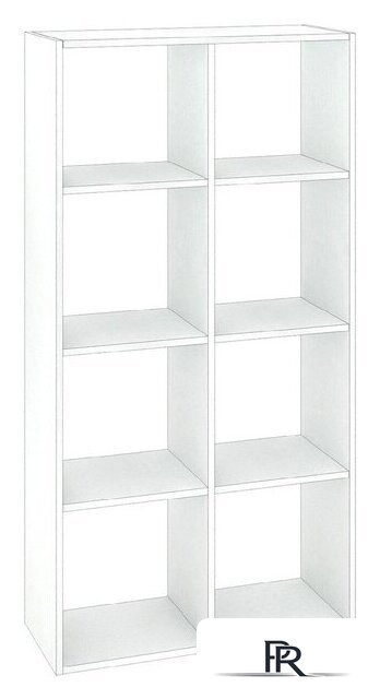 Стеллаж Кортекс-мебель Дельта-8 71x140 (белый) - Изображение №1 — Интернет-магазин ПроЗаказ