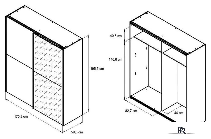Шкаф-купе Диприз Muro Д.70010.1 (белый) - Изображение №9 — Интернет-магазин ПроЗаказ
