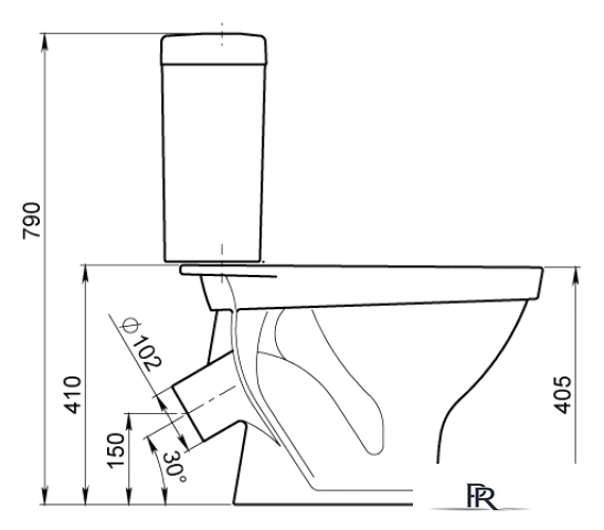 Унитаз напольный Santeri Форвард [1.P205.2.S00.00B.F] - Изображение №3 — Интернет-магазин ПроЗаказ
