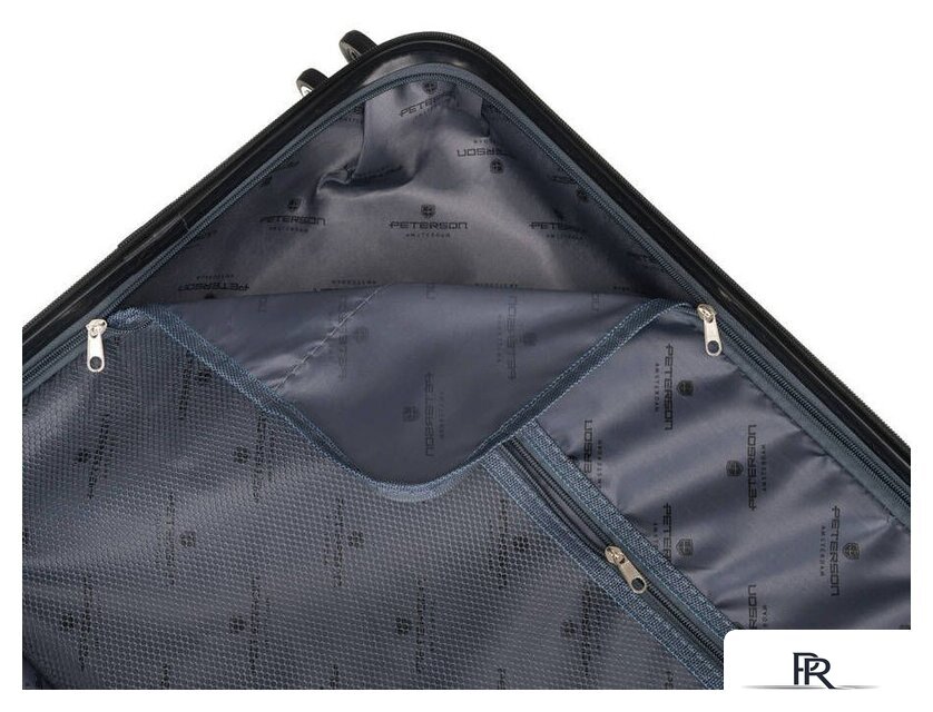 Чемодан-спиннер Peterson PTN 5806-W-M (черный) - Изображение №2 — Интернет-магазин ПроЗаказ