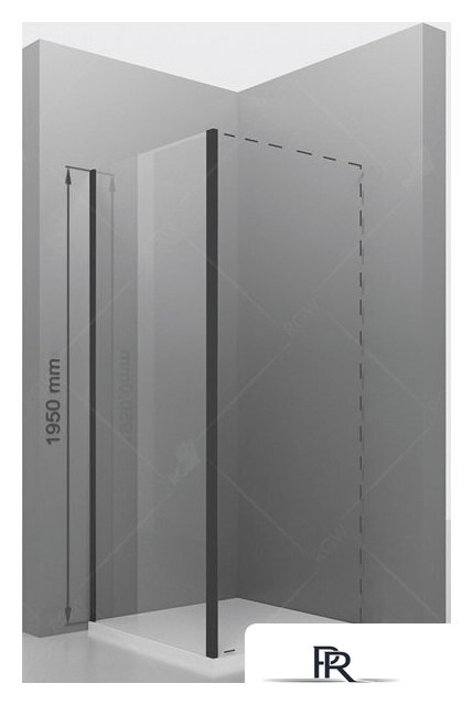 Душевая стенка RGW Z-050-2B 90 (черный/прозрачное стекло) - Изображение №1 — Интернет-магазин ПроЗаказ