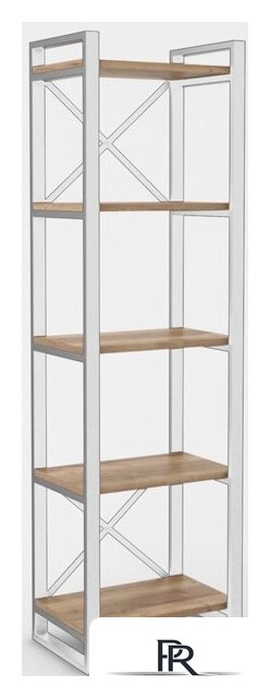 Стеллаж Hype Mebel Стандарт 50x170 (белый/дуб галифакс натуральный) - Изображение №1 — Интернет-магазин ПроЗаказ