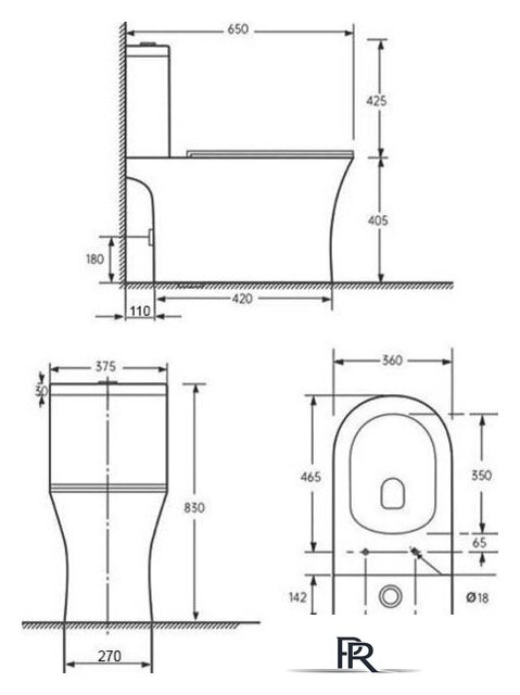 Унитаз напольный Roxen Urban Tornado 600190-01 - Изображение №6 — Интернет-магазин ПроЗаказ