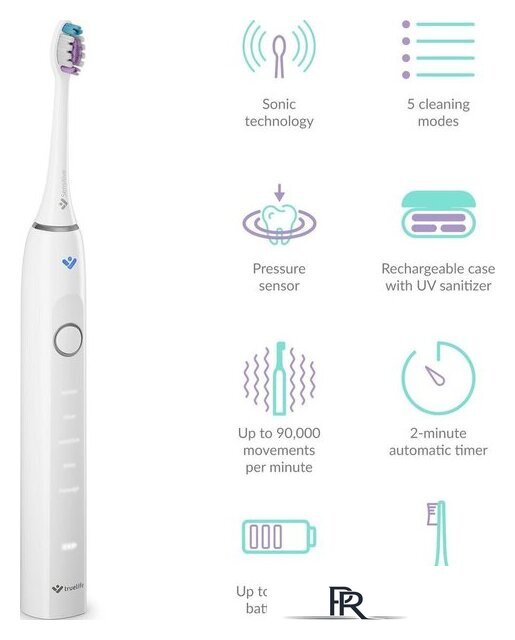Электрическая зубная щетка TrueLife SonicBrush Clean70 UV (белый) - Изображение №5 — Интернет-магазин ПроЗаказ