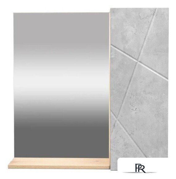  Doratiz Шкаф с зеркалом Фьорд 70 R 2711.159 (дуб бунратти/цемент) - Изображение №1 — Интернет-магазин ПроЗаказ