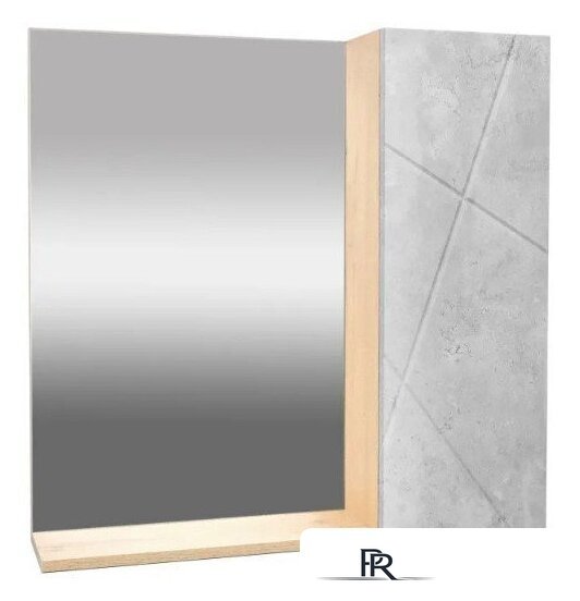  Doratiz Шкаф с зеркалом Фьорд 70 R 2711.159 (дуб бунратти/цемент) - Изображение №4 — Интернет-магазин ПроЗаказ