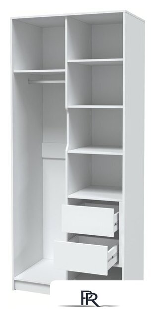 Шкаф распашной Интерлиния Концепт КТ-Ш2 (белый платинум/белый платинум) - Изображение №3 — Интернет-магазин ПроЗаказ