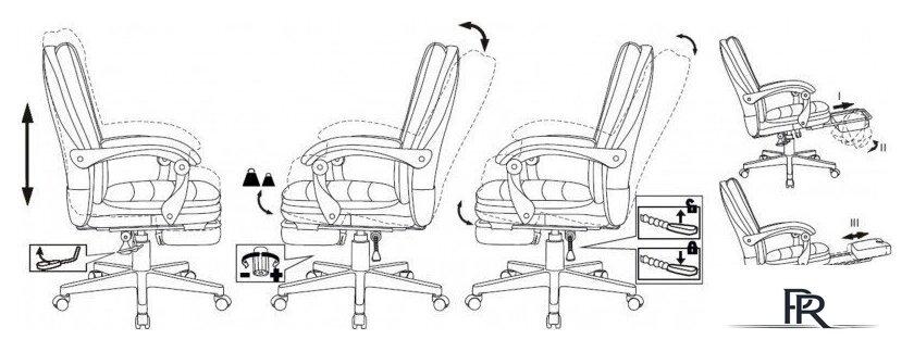 Офисное кресло Бюрократ T-9950MSG-F (черный, экокожа) - Изображение №12 — Интернет-магазин ПроЗаказ