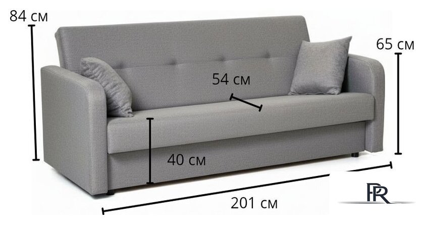 Диван Sundays Home Надежда (рогожка светло-серая) - Изображение №7 — Интернет-магазин ПроЗаказ