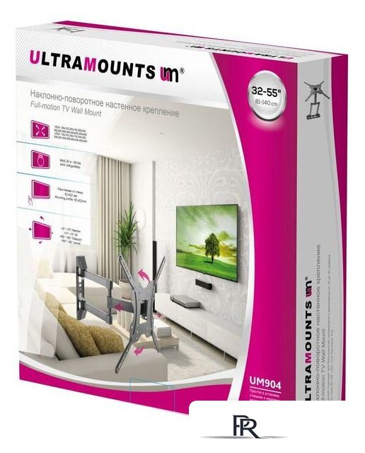 Кронштейн для телевизора Ultramounts UM904 (черный) - Изображение №10 — Интернет-магазин ПроЗаказ