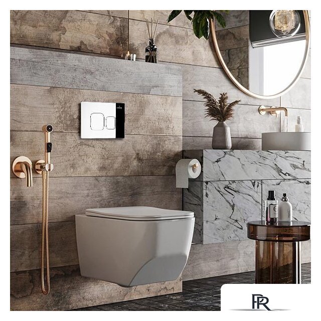 Унитаз подвесной Roxen Boro One Rimless 6 в 1 StounFix Dual Fresh 552158 (кнопка: хром) - Изображение №11 — Интернет-магазин ПроЗаказ