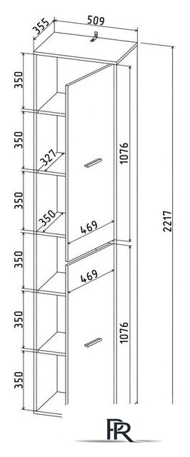 Шкаф распашной Интерлиния Skill-21 (2) (белый/белый) - Изображение №4 — Интернет-магазин ПроЗаказ