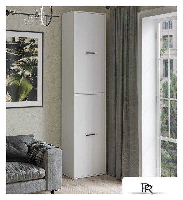 Шкаф распашной Интерлиния Skill-21 (2) (белый/белый) - Изображение №2 — Интернет-магазин ПроЗаказ