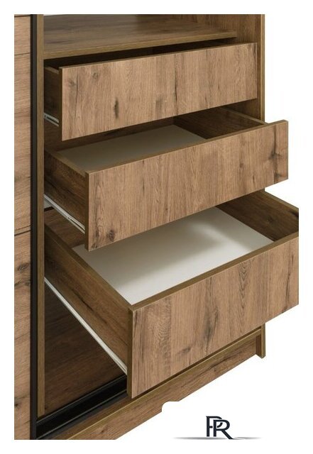 Шкаф-купе Рэйгрупп Bromo VVH 03 РГ-12.03 B 120 VVH 120x220.5 (дуб велингтон/черный) - Изображение №6 — Интернет-магазин ПроЗаказ