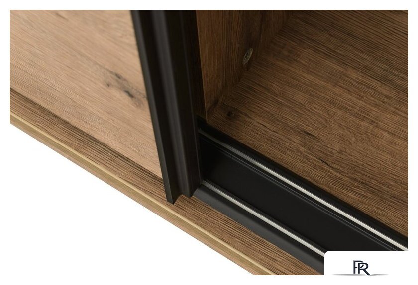 Шкаф-купе Рэйгрупп Bromo VVH 03 РГ-12.03 B 120 VVH 120x220.5 (дуб велингтон/черный) - Изображение №4 — Интернет-магазин ПроЗаказ
