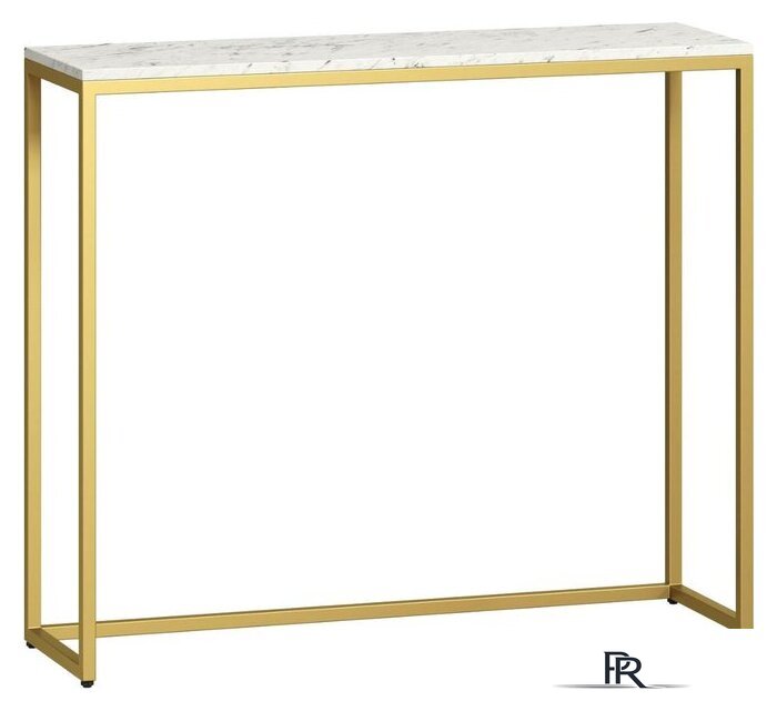 Консольный стол LoftyHome Мальборк 1627984 (мрамор сноу/золото) - Изображение №1 — Интернет-магазин ПроЗаказ