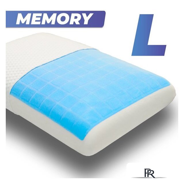 Ортопедическая подушка Фабрика сна Memory-4 L gel 67x43x13 - Изображение №2 — Интернет-магазин ПроЗаказ
