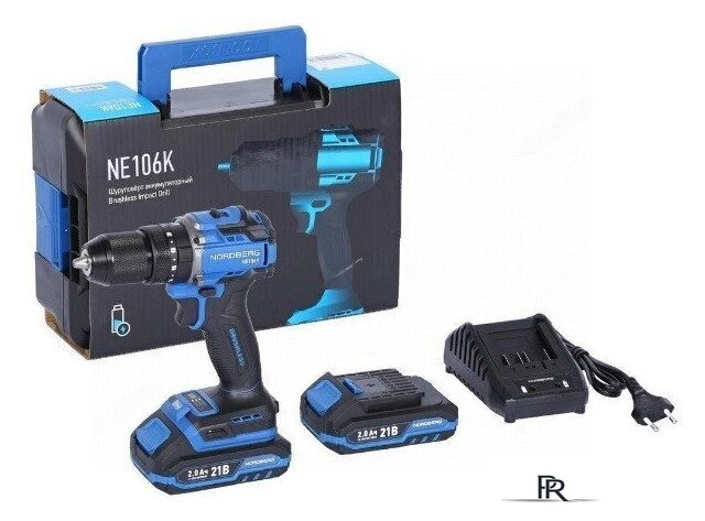 Ударная дрель-шуруповерт Nordberg NE106K (с 2-мя АКБ, кейс) - Изображение №1 — Интернет-магазин ПроЗаказ