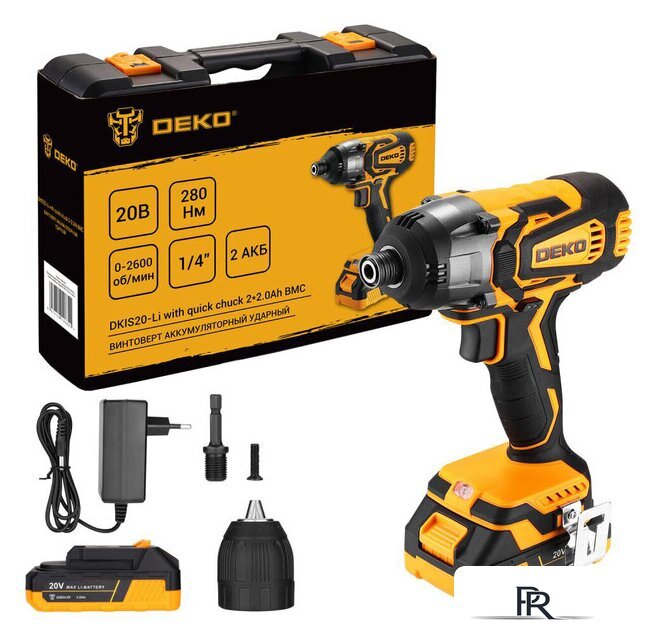 Винтоверт Deko DKIS20-Li Set 063-4392 (с 2-мя АКБ, кейс) - Изображение №1 — Интернет-магазин ПроЗаказ