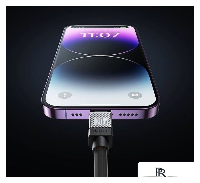 Кабель Baseus CoolPlay Series USB Type-C - Lightning (1 м, черный) - Изображение №5 — Интернет-магазин ПроЗаказ