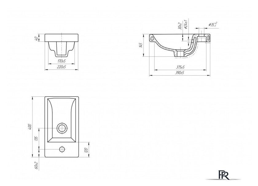  Cersanit Тумба с умывальником Lara 40 + Como 40 - Изображение №3 — Интернет-магазин ПроЗаказ