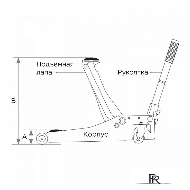 Подкатной домкрат King Tony 9TYT133-03A-B 3т - Изображение №2 — Интернет-магазин ПроЗаказ