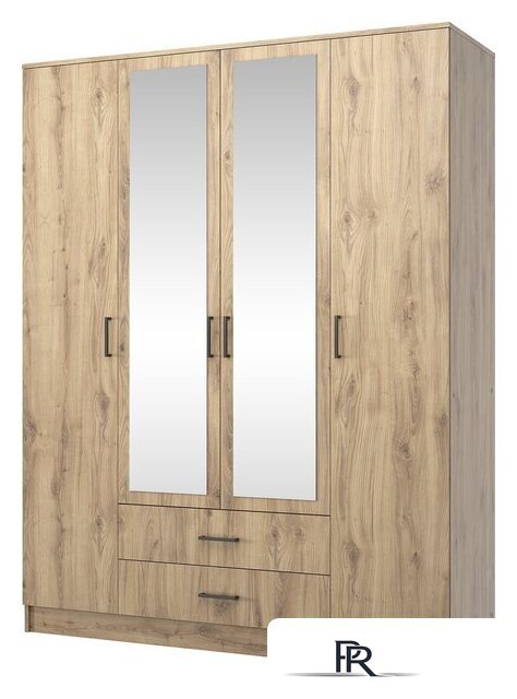 Шкаф распашной Mio Tesoro Хюгге 4D2S Z (дуб наварра) - Изображение №1 — Интернет-магазин ПроЗаказ