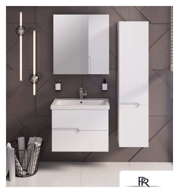  Runo Тумба с умывальником Стокгольм 70 + Como 70 (подвесная) - Изображение №1 — Интернет-магазин ПроЗаказ