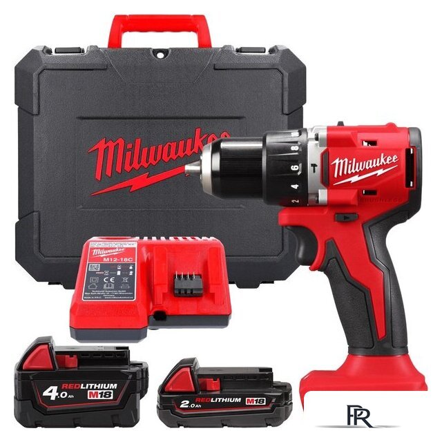 Ударная дрель-шуруповерт Milwaukee M18 M18BLPDRC-422C 4933492825 (с 2-мя АКБ 2 Ач + 4 Ач, кейс) - Изображение №1 — Интернет-магазин ПроЗаказ