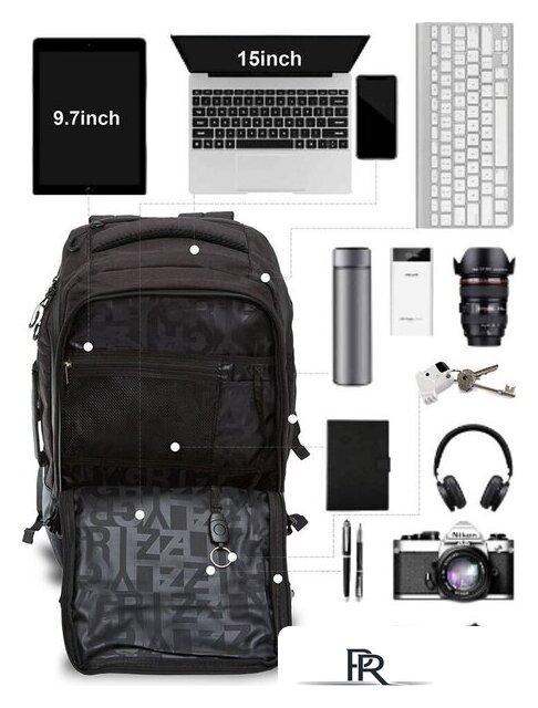 Городской рюкзак Grizzly RQ-019-21 (черный) - Изображение №6 — Интернет-магазин ПроЗаказ