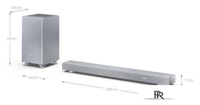 Саундбар Sharp HT-SBW53121 (серебристый) - Изображение №4 — Интернет-магазин ПроЗаказ
