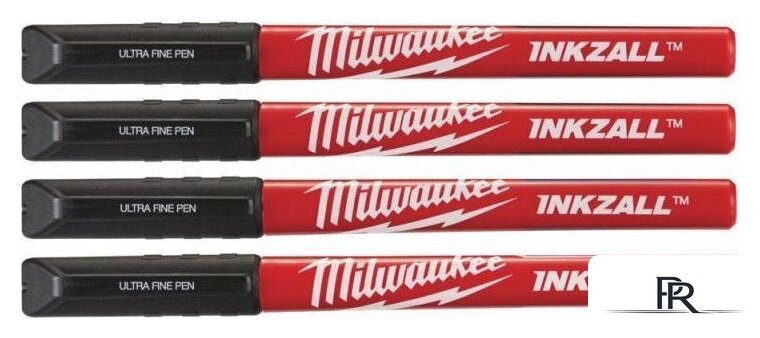 Набор маркеров строительных Milwaukee Inkzall 48223164 (4 шт, черный) - Изображение №1 — Интернет-магазин ПроЗаказ