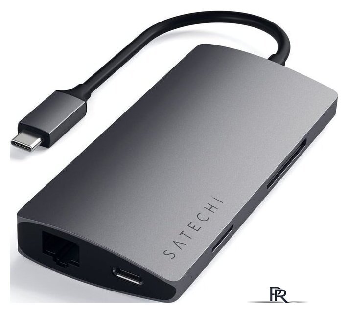 Док-станция Satechi Type-C Multi-Port Adapter 4K with Ethernet V2 ST-TCMA2M - Изображение №2 — Интернет-магазин ПроЗаказ