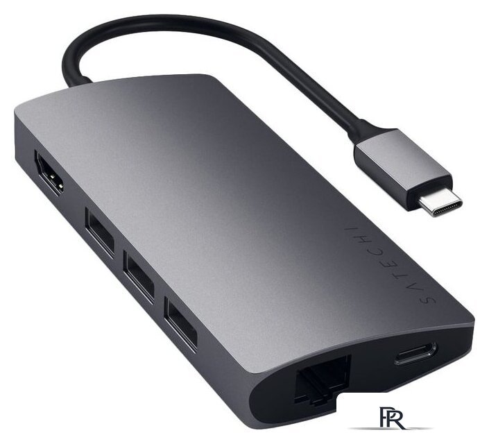 Док-станция Satechi Type-C Multi-Port Adapter 4K with Ethernet V2 ST-TCMA2M - Изображение №1 — Интернет-магазин ПроЗаказ
