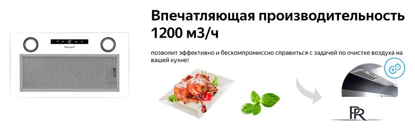 Кухонная вытяжка Weissgauff Box 1200 WH - Изображение №6 — Интернет-магазин ПроЗаказ