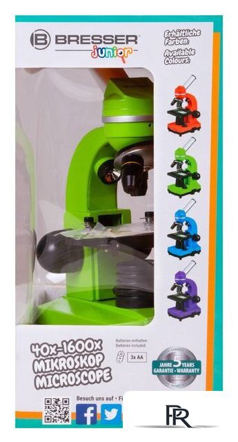 Детский микроскоп Bresser Junior Biolux SEL 40–1600x 74319 (зеленый) - Изображение №15 — Интернет-магазин ПроЗаказ