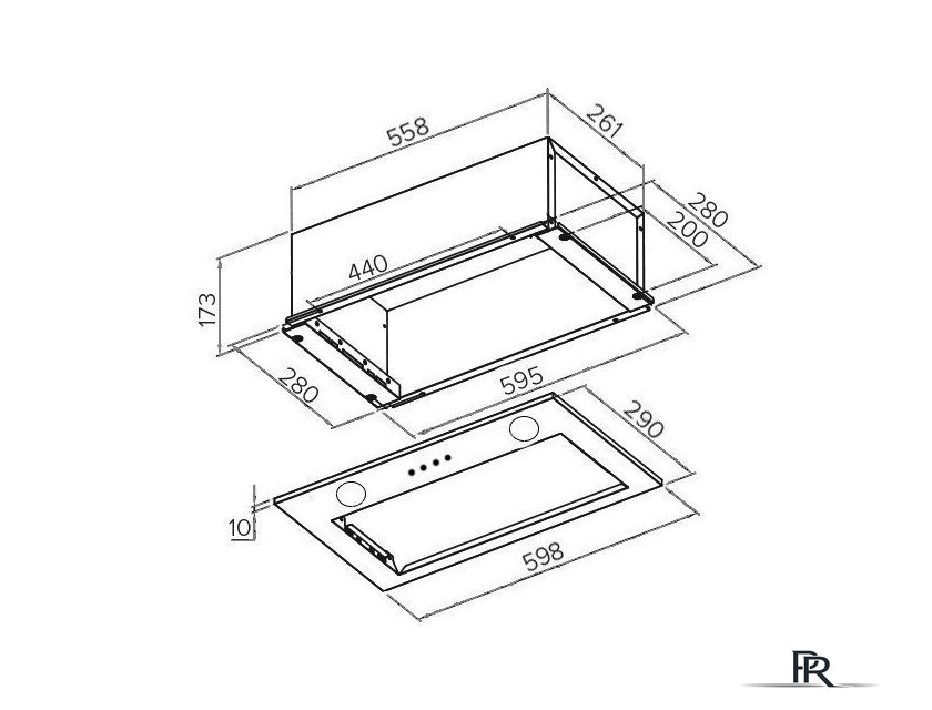 Кухонная вытяжка GrandGermes Spa 60 (черный) - Изображение №4 — Интернет-магазин ПроЗаказ
