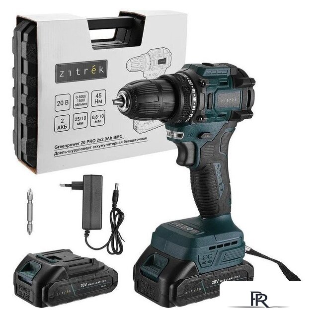 Дрель-шуруповерт Zitrek Greenpower 20 PRO 085-1314 (с 2-мя АКБ, кейс) - Изображение №1 — Интернет-магазин ПроЗаказ
