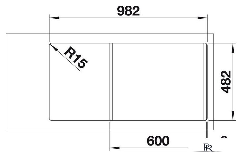 Кухонная мойка Blanco Livit XL 6 S 518519 (серебристый) - Изображение №5 — Интернет-магазин ПроЗаказ
