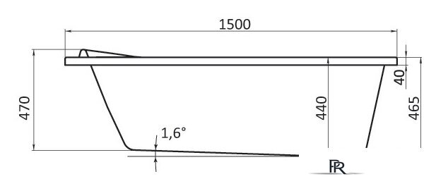 Ванна Santek Тенерифе 150x70 без гидромассажа [WH302213] - Изображение №3 — Интернет-магазин ПроЗаказ