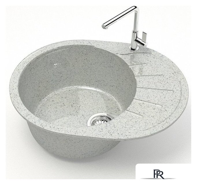 Кухонная мойка MARRBAXX Карельский камень модель 10/Q10 F010Q010 (серый/светло-серый) - Изображение №2 — Интернет-магазин ПроЗаказ