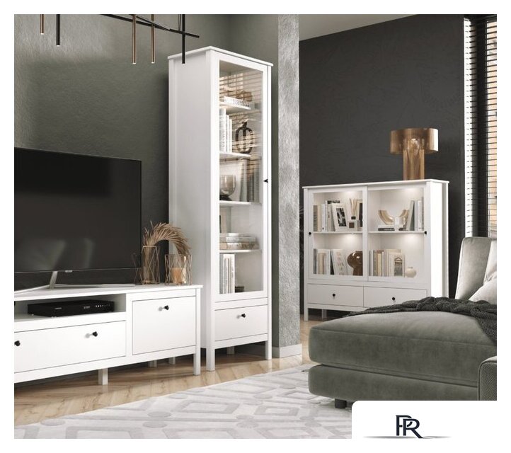 Шкаф-витрина Black Red White Ewa REG1W1S/65 (белый) - Изображение №9 — Интернет-магазин ПроЗаказ