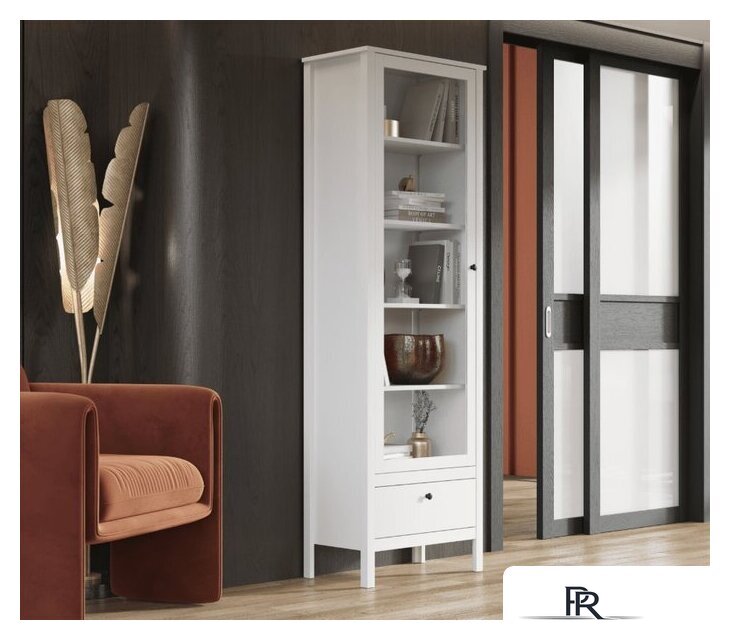 Шкаф-витрина Black Red White Ewa REG1W1S/65 (белый) - Изображение №4 — Интернет-магазин ПроЗаказ