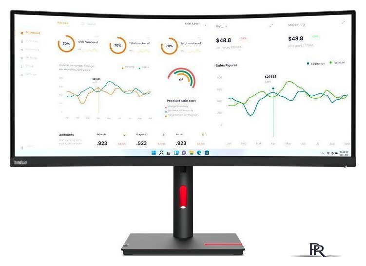 Монитор Lenovo ThinkVision T34w-30 63D4GAT1EU - Изображение №1 — Интернет-магазин ПроЗаказ