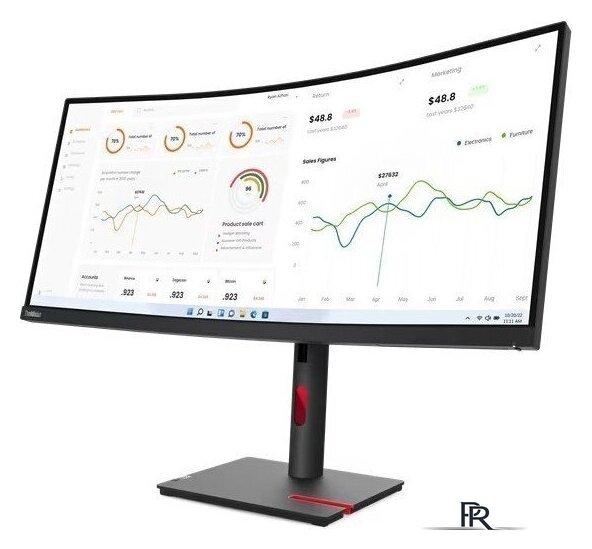 Монитор Lenovo ThinkVision T34w-30 63D4GAT1EU - Изображение №3 — Интернет-магазин ПроЗаказ