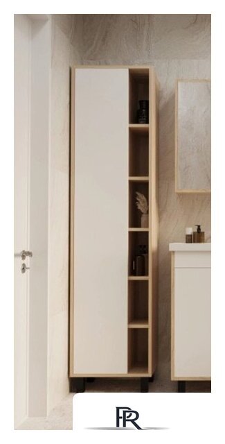  Mixline Шкаф-пенал Милтон-50 557617 (левый, дуб сонома/белый ) - Изображение №1 — Интернет-магазин ПроЗаказ