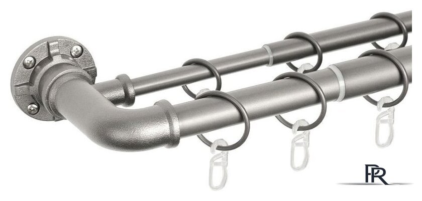 Карниз для штор UG Home Раздвижной 2-рядный 2КР-153-360-ЧО (черное олово, 1.53-3.6м) - Изображение №1 — Интернет-магазин ПроЗаказ