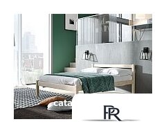 Кровать Мебельград Рино 140x200 с опорными брусками (массив сосны без покрытия) - Изображение №2 — Интернет-магазин ПроЗаказ