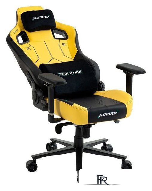 Игровое (геймерское) кресло Evolution Nomad PRO Cyberpunk Core (черный/желтый) - Изображение №16 — Интернет-магазин ПроЗаказ