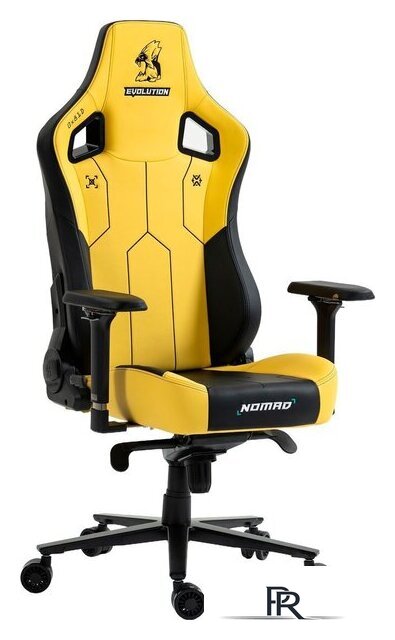 Игровое (геймерское) кресло Evolution Nomad PRO Cyberpunk Core (черный/желтый) - Изображение №8 — Интернет-магазин ПроЗаказ